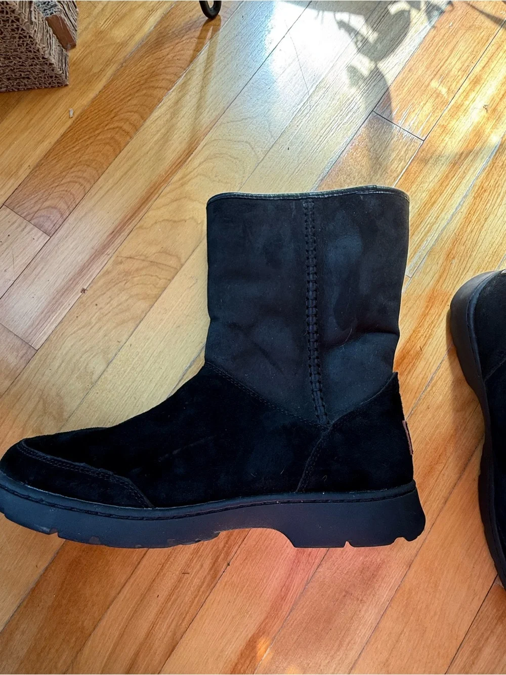 UGG Black Suede Tall Waterproof Boots